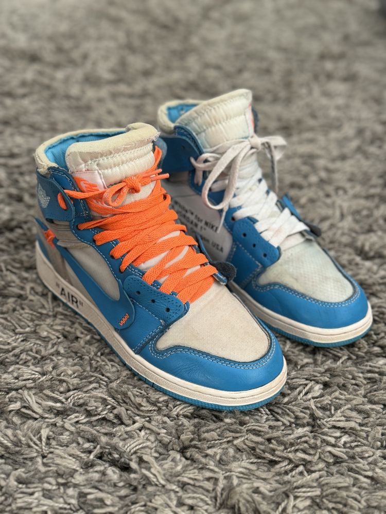 Кроссовки  Nike Jordan 1 Retro High Off-White University Blue