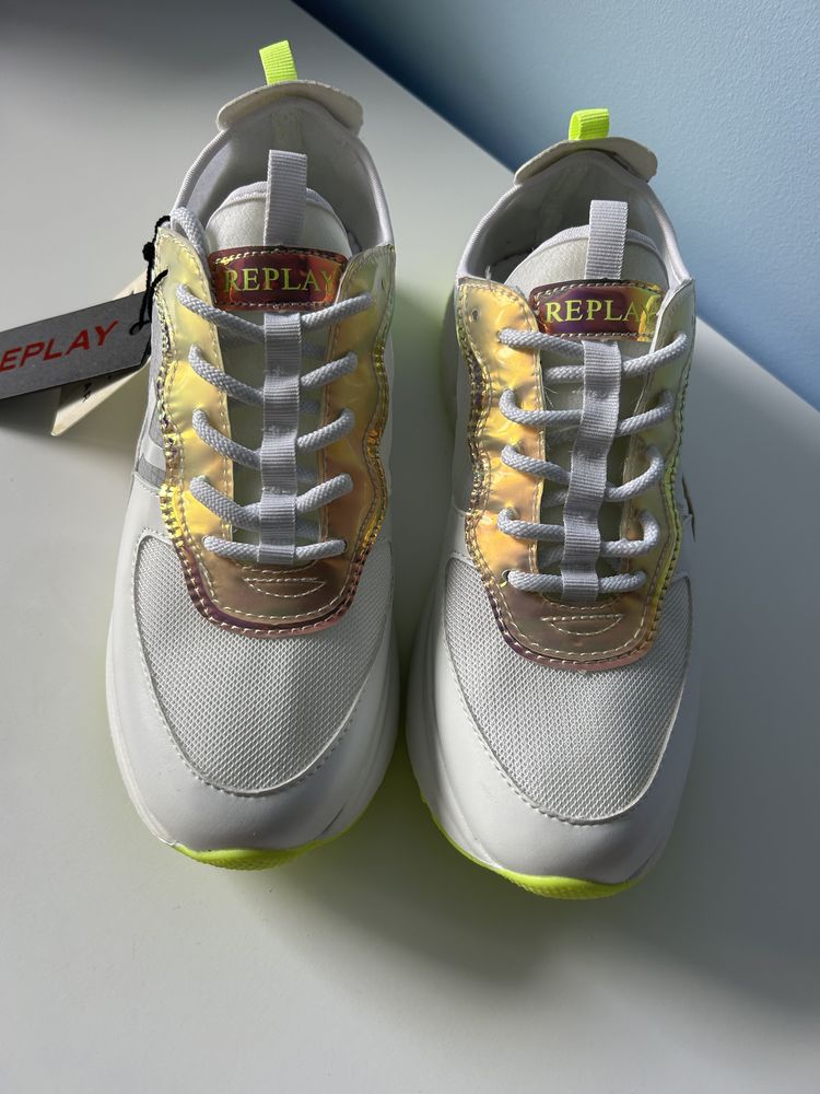 Buty trampki sneakersy Replay 38 z siateczką