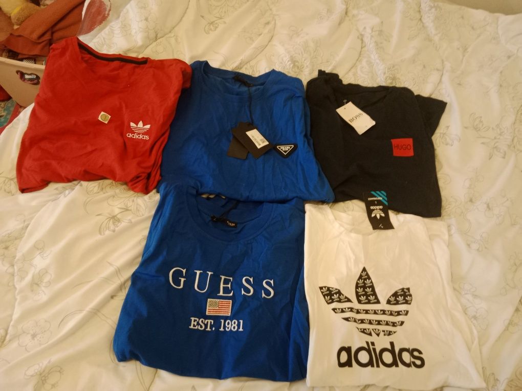 Koszulki Męskie Prada Guess Hugo Boss Adidas Rozmiar L