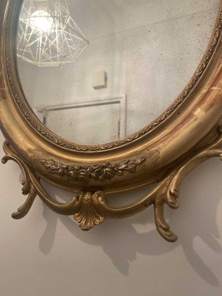 Espelho em talha dourada antigo 75x50
