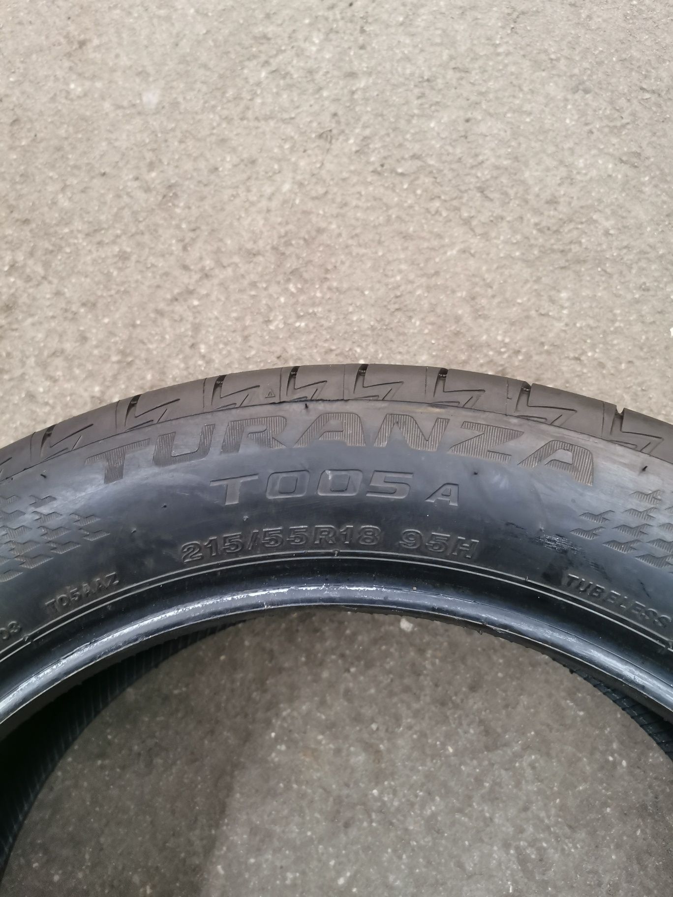 Komplet opon 215/55R18 95H Bridgestone Turanza T005 A jak NOWA