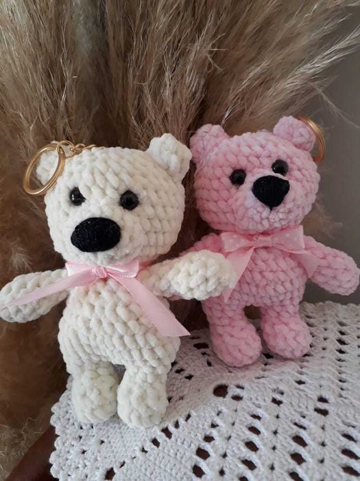 Urso porta-chaves amigurumi