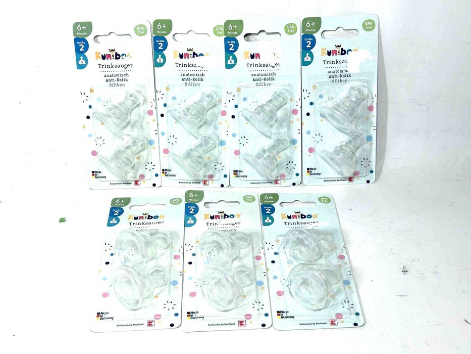 7 opakowań smoczków 6+