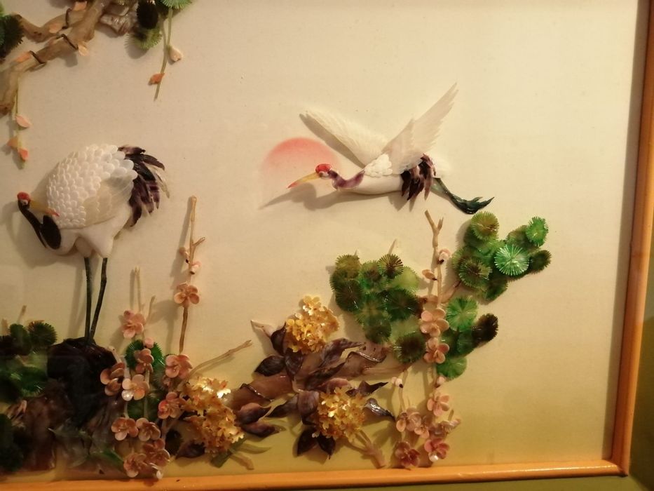 Quadro em Madre Pérola com moldura em madeira