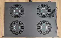 Panel 1U 4 wentylatory do szaf RACK 19” PULSAR RAWP-1R z termostatem