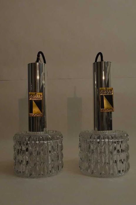 11x Vintage 60's 70's glass Lamp Kaiser Primat Leuchten