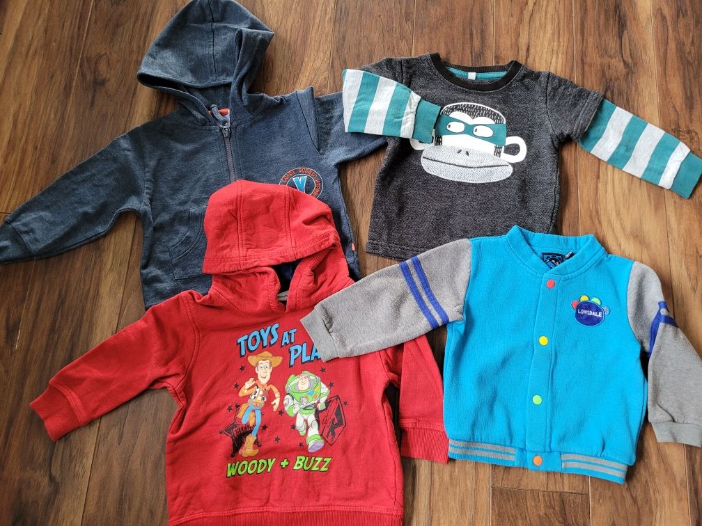 Paka zestaw ubrań 12-18m bluzy i bluzki koszule