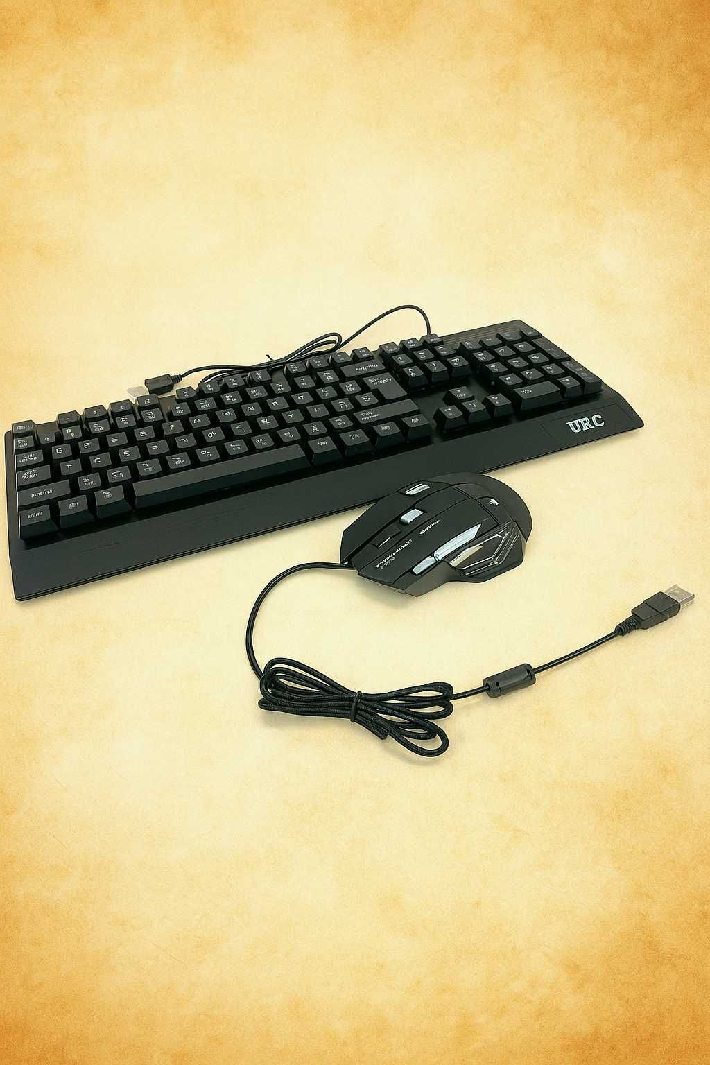клавиатура + мышь комплект UKC с LED подсветкой от USB M-710