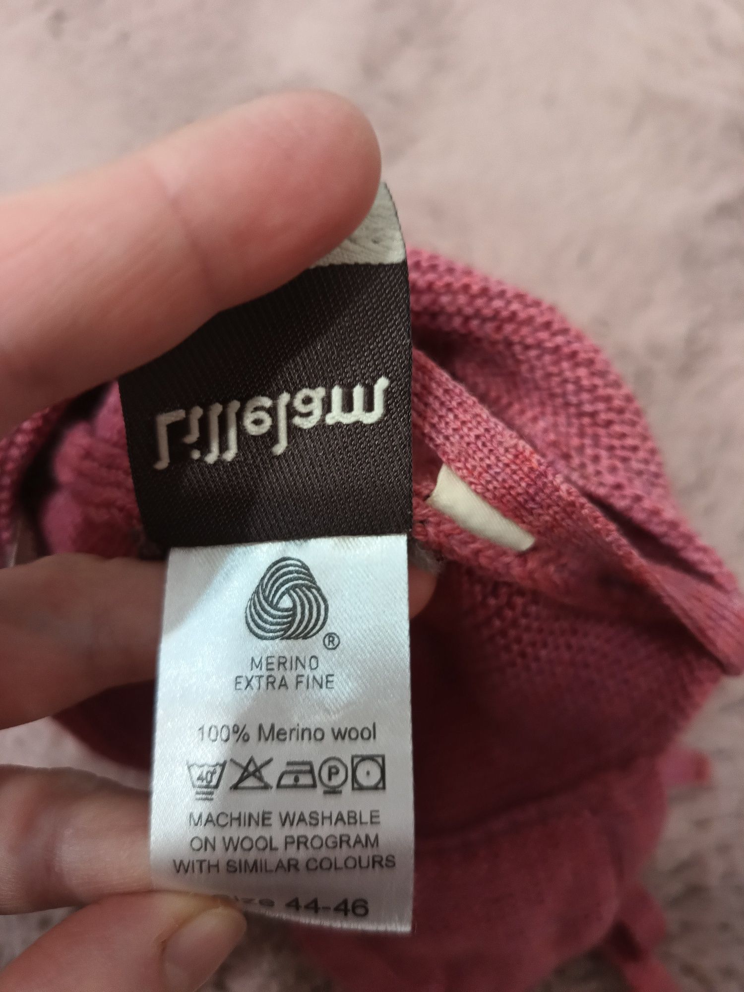 Czapka dla dziewczynki wełna merino