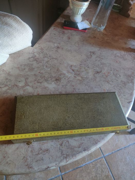 Conjunto para cortar pernas de presunto em caixa com alças de prata