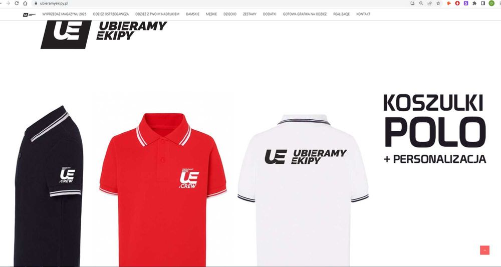 Sprzedaż sklep internetowy UBIERAMYEKIPY.PL biznes firma NA SPRZEDAŻ