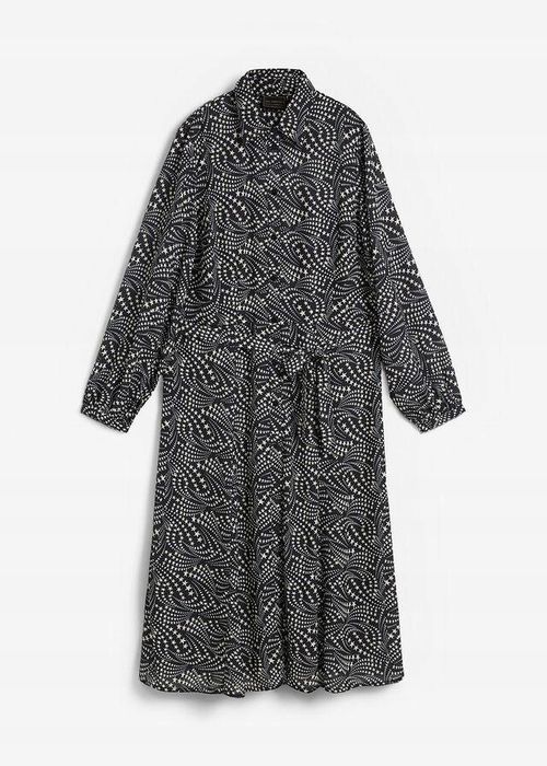 B.P.C Sukienka szmizjerka czarna w gwiazdki ^46