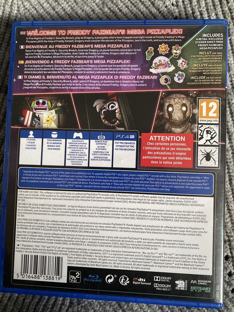 Gra na ps4 Five Nights at Freddy’s (Fnaf security breach)