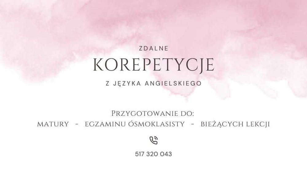 Korepetycje z języka angielskiego