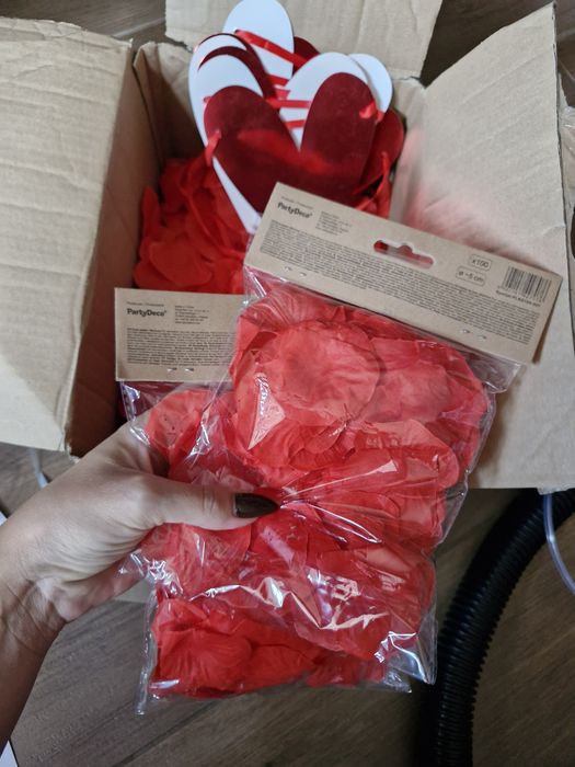 Zaręczyny oświadczyny randka girlanda kocham cię sztuczne Płatki róż