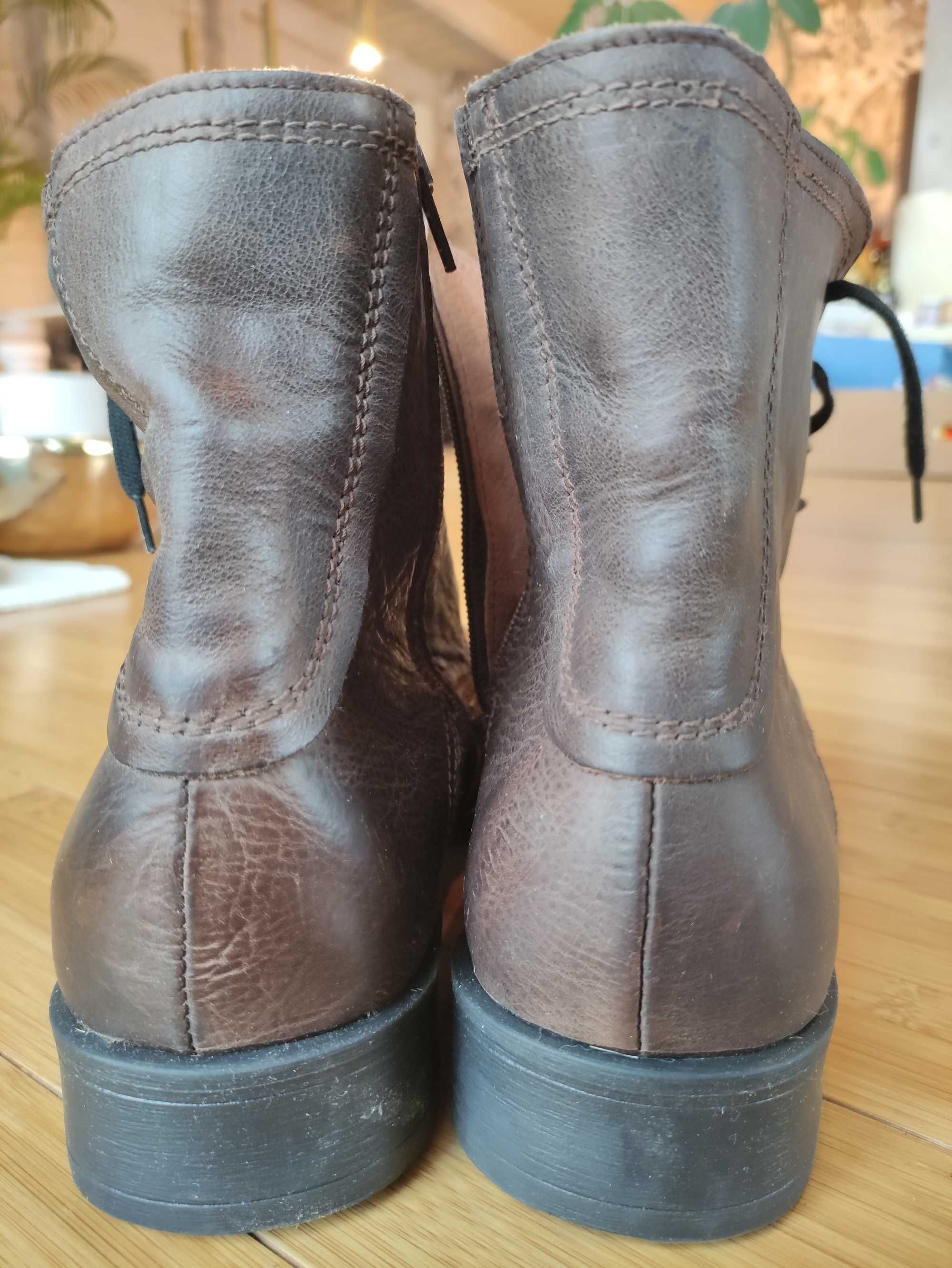 buty skórzane męskie nad kostkę Fado 42