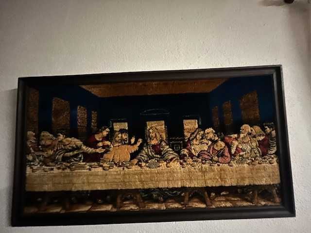 Tapete de tapeçaria vintage A Última Ceia, Jesus Cristo