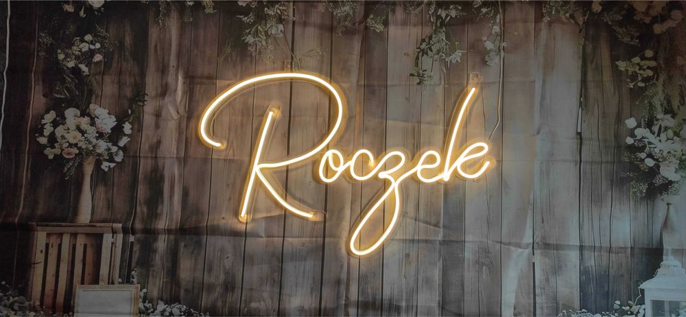 Roczek neon led , napis podświetlany