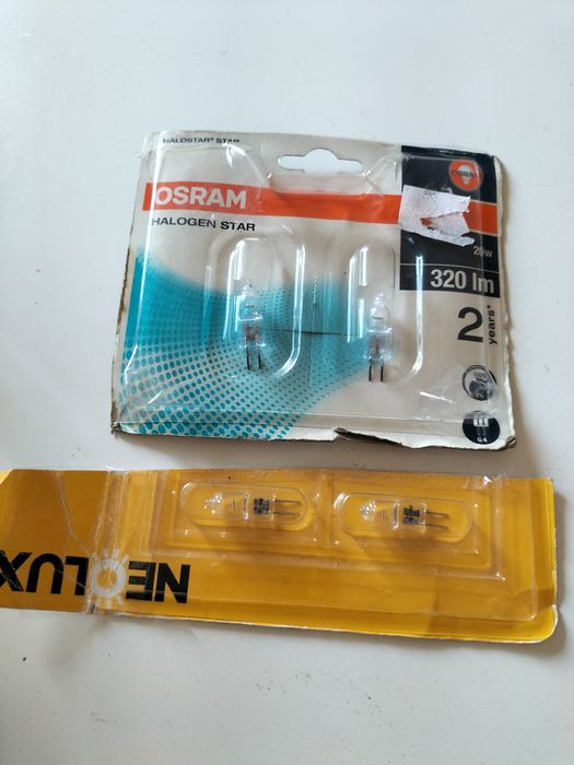 Żarówki halogen 2 szt. Osram 20W 12V + 2 szt. Neolux 12V 10W G4