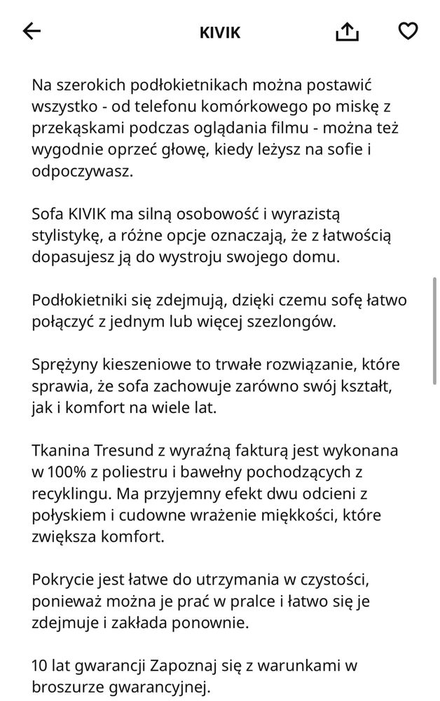 Kivik kanapa i podnóżek kolor antracyt