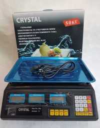 Торговые Весы электронные с калькулятором Crystal 50 kg