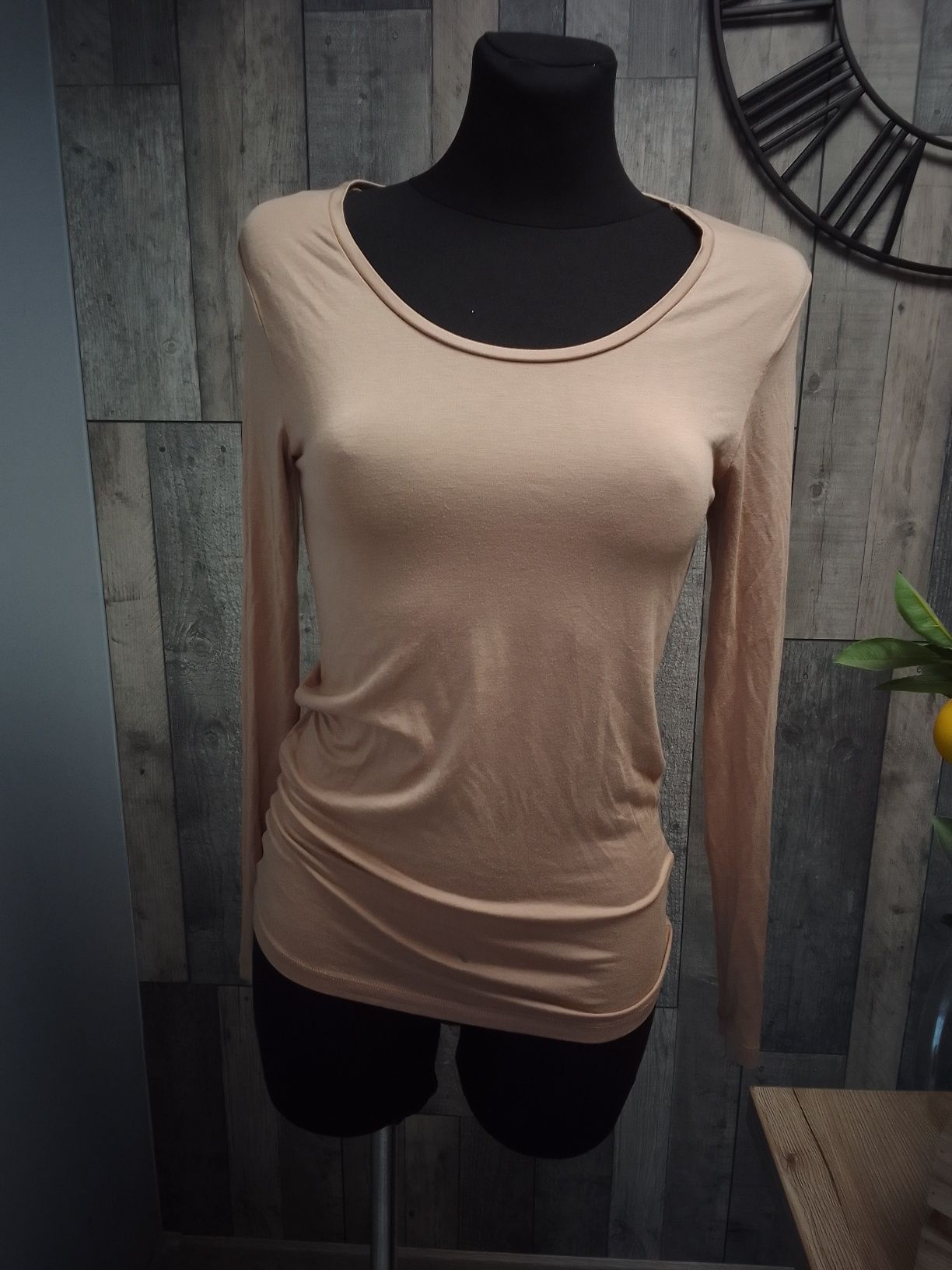M&S bluzka beżowa basic M