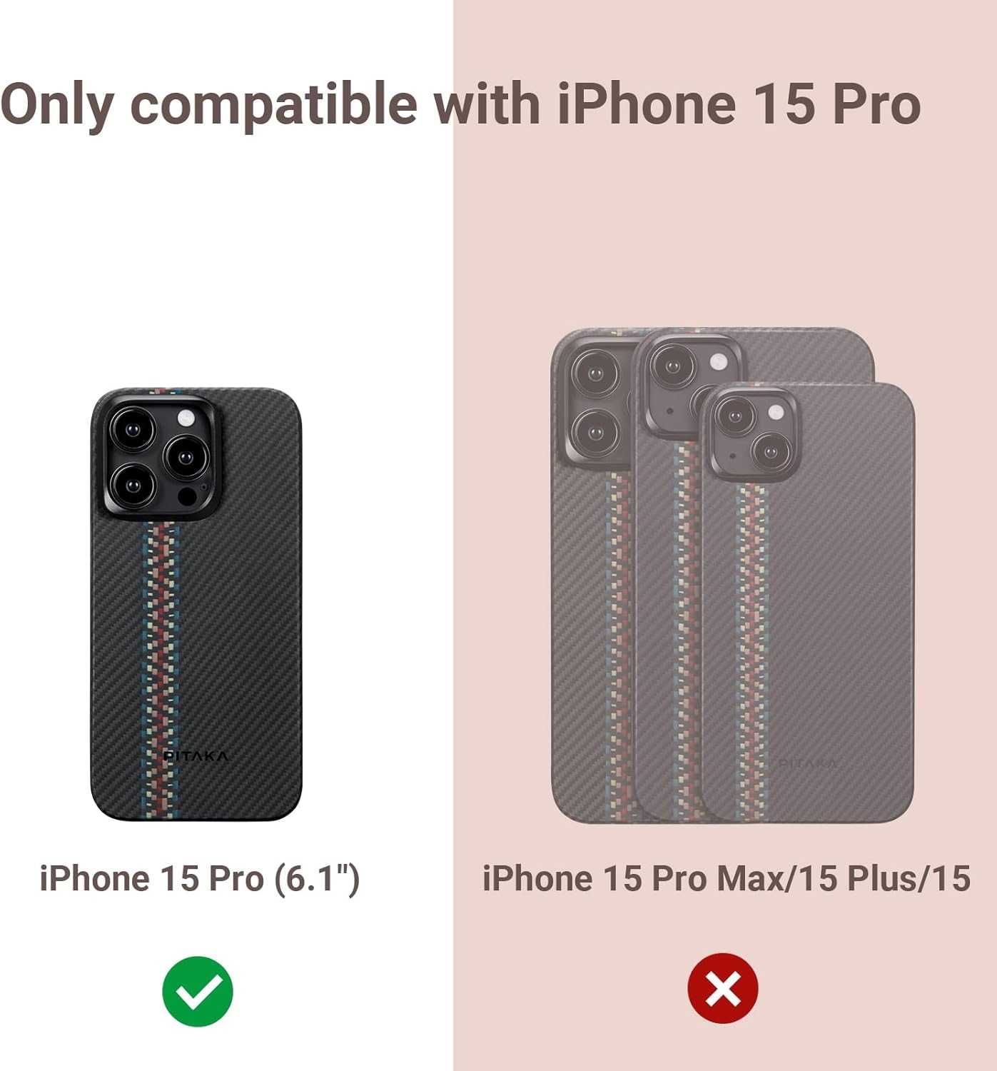 Карбоновый чехол Pitaka MagEZ Case 4 600D для iPhone 15 Pro