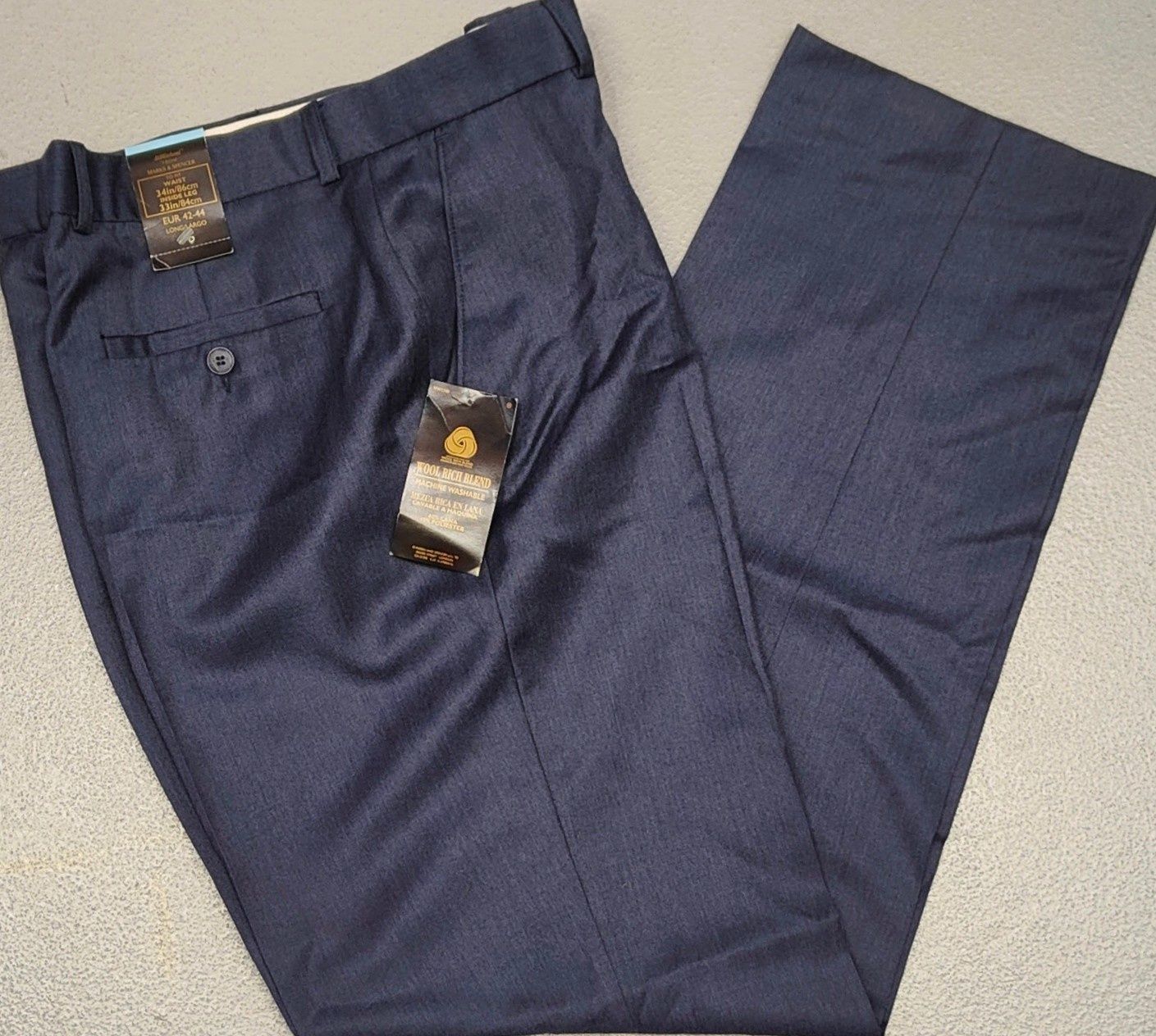 Wr) Marks&Spencer eleganckie spodnie materiałowe Roz.34/33
