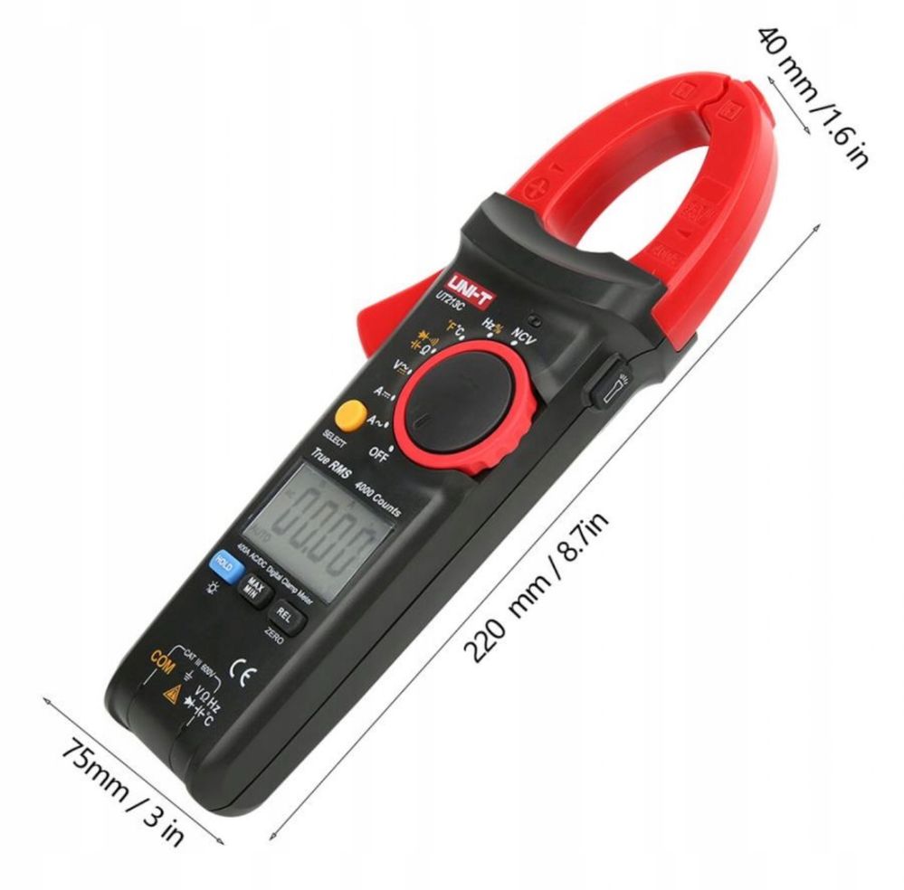 UT213C miernik cęgowy Multimetr do 400A AC/DC