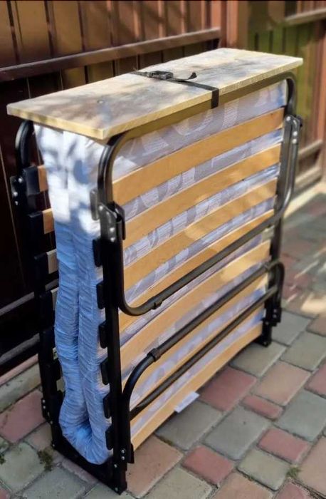 Складне Ліжко Розкладачка з матрацом розкладушка кровать раскладушка