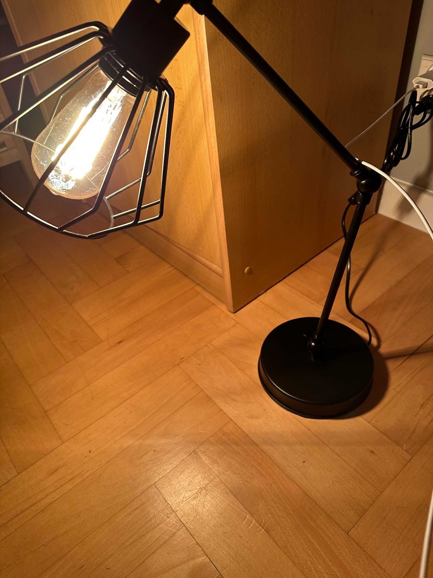 Lampka biurkowa, stołowa, nocna w stylu LOFT z żarówką Nowa z gwar.