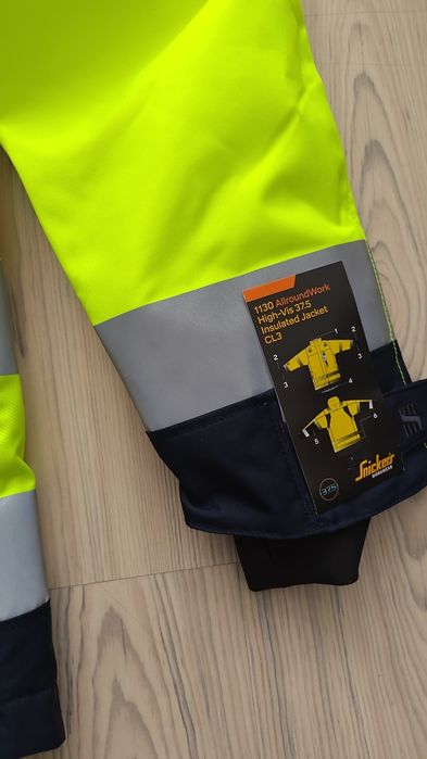 1130 Snickers AllroundWork L High- Vis 37,5 zima  kurtka robocza odbla