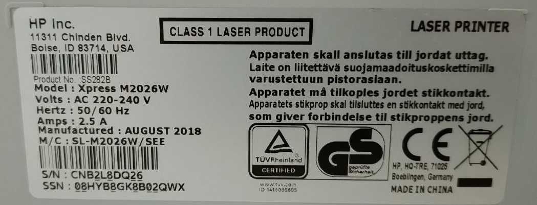 Drukarka laserowa Xpress M2026W Swarzędz Zalasewo