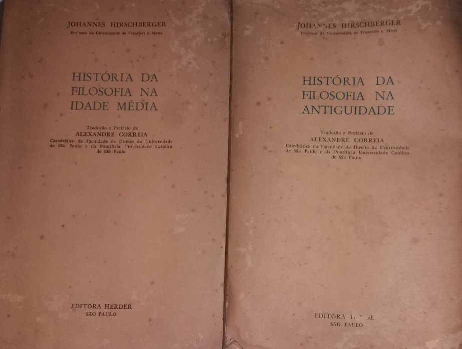 História da Filosofia na Antiguidade e na Idade Média de 1957 e 1959