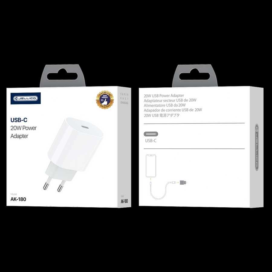 Ładowarka sieciowa - 20W USB-C PD QC3.0 biała Samsung, iPhone,