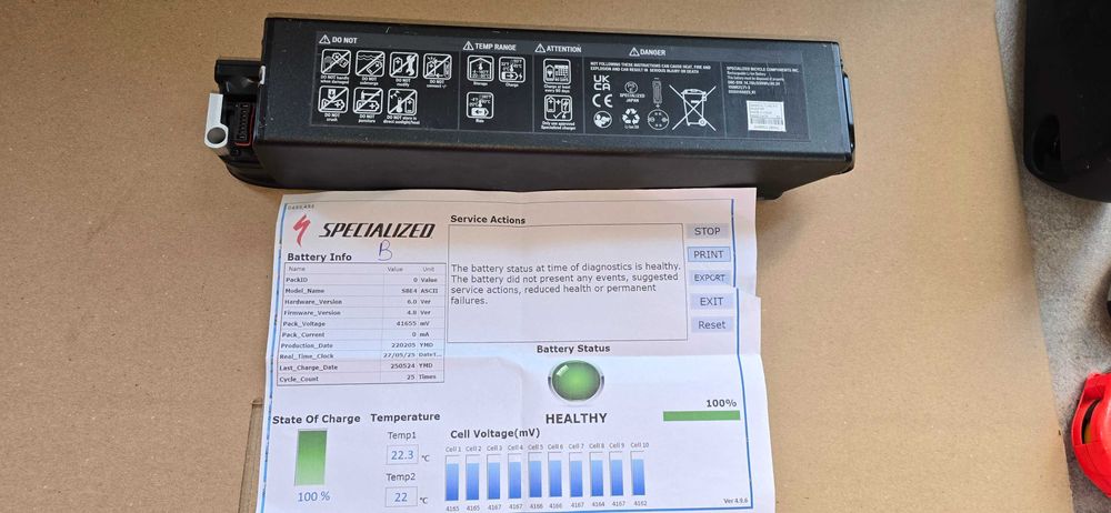 Bateria Specialized U2-530Wh, SBC-B19 vado, como,tero 25cykli