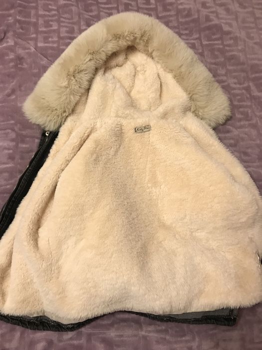 Джинсовая зимняя (2 в 1) фирменная курточка «Kids Star»