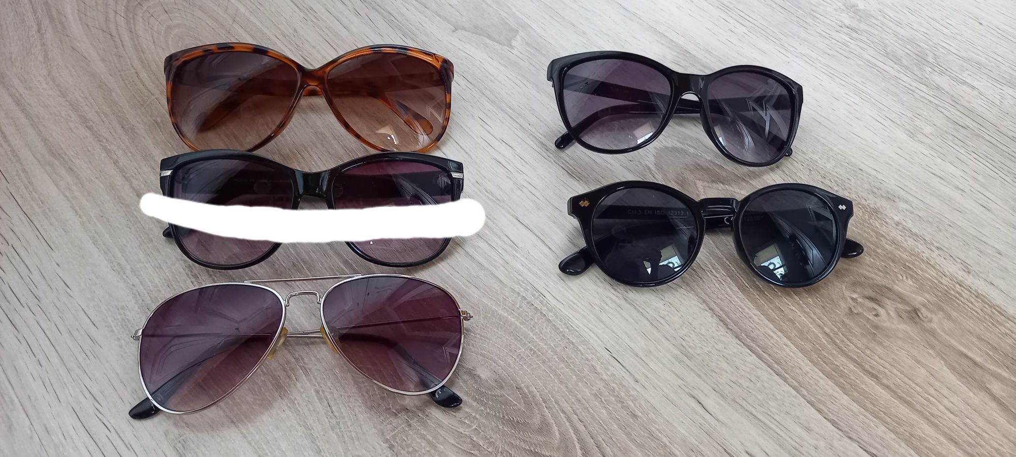 H&M okulary przeciwsłoneczne awiatorki kocie okrągłe