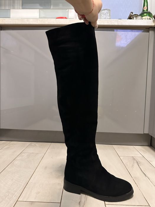 Сапоги натуральный замш