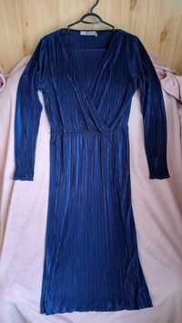 Синя вечірня сукня з імітацією запаху Asos