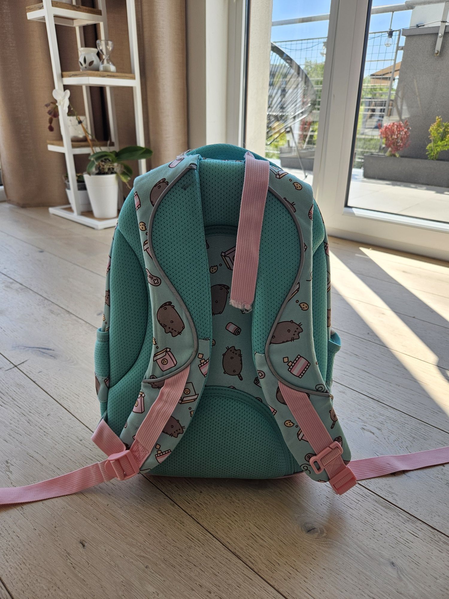 Plecak 4 komorowy Pusheen mint dla dziewczynki St. Majewski
