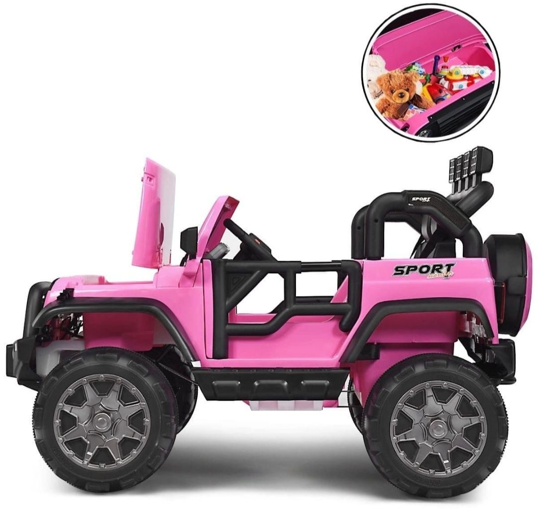 Auto elektryczne dla dzieci jeep różowy