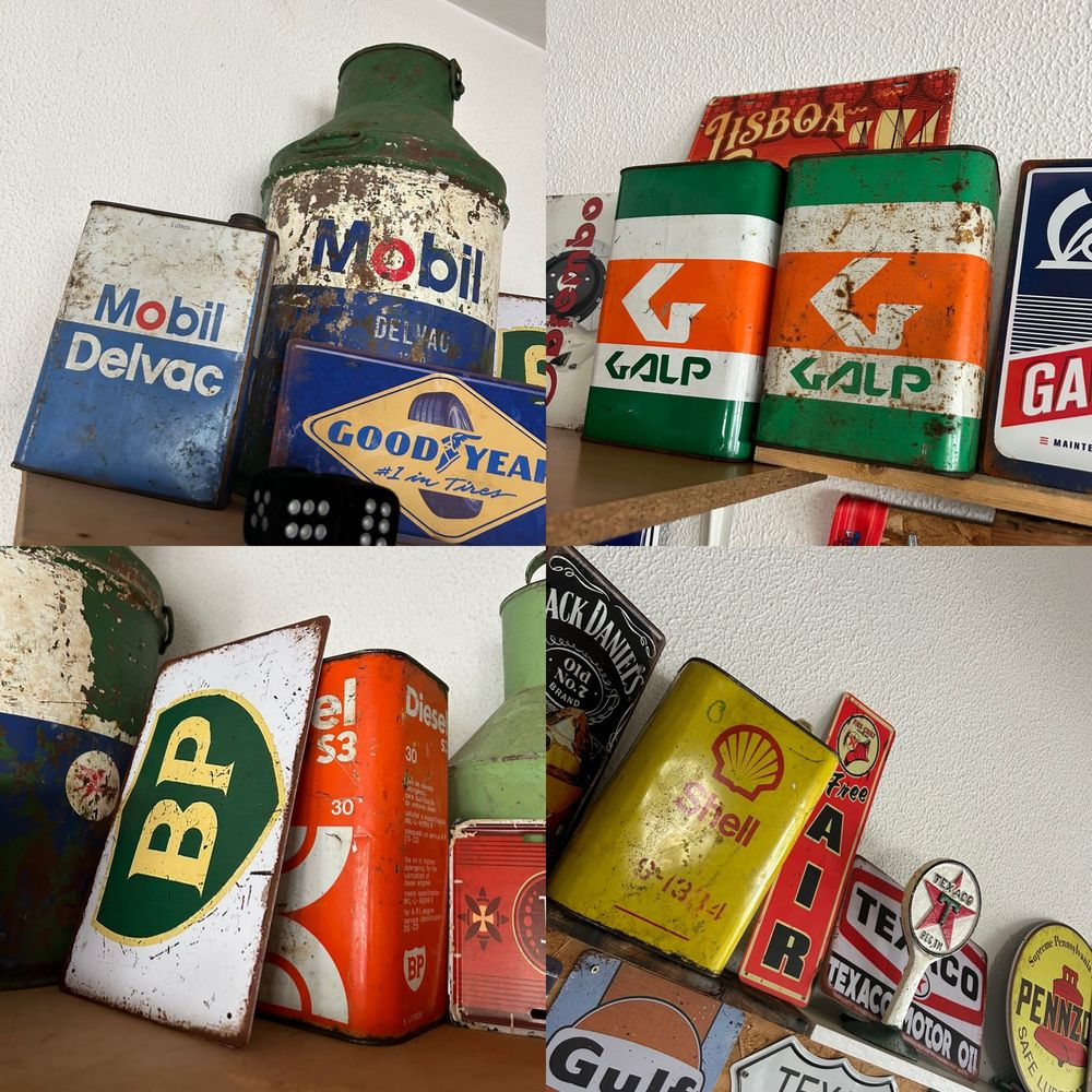 Latas oleo e sinal