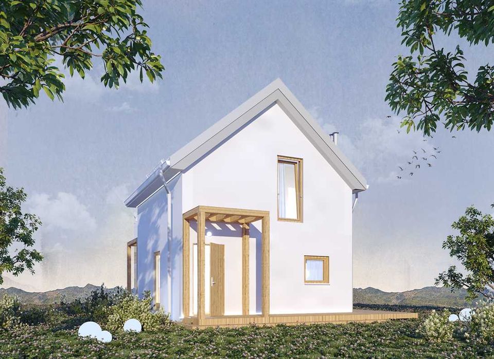 Projekt domu BEZ POZWOLENIA 35m2