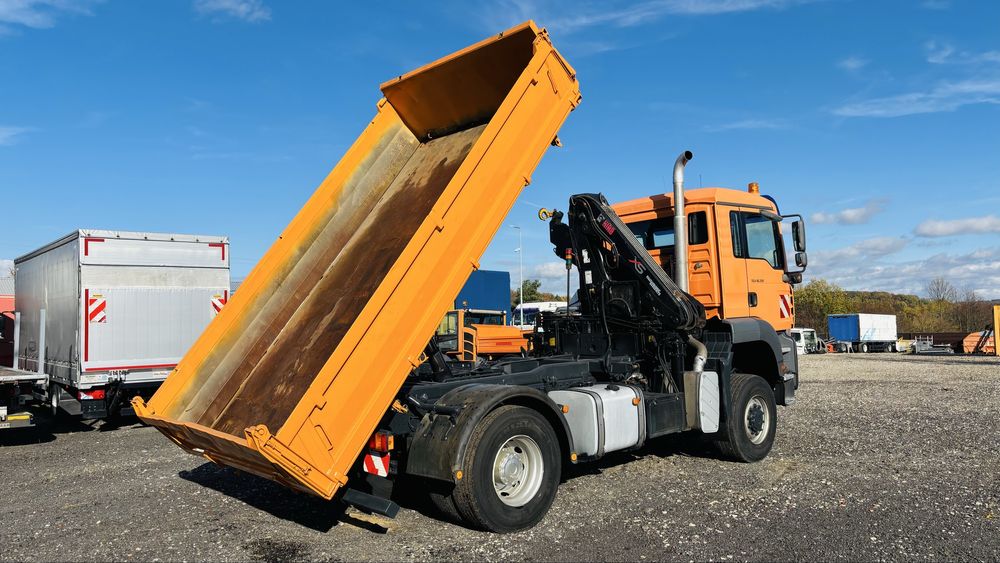 Man TGA 18.310 4x4 wywrotka HDS Hiab Piaskarka HMF Meiller Kipper