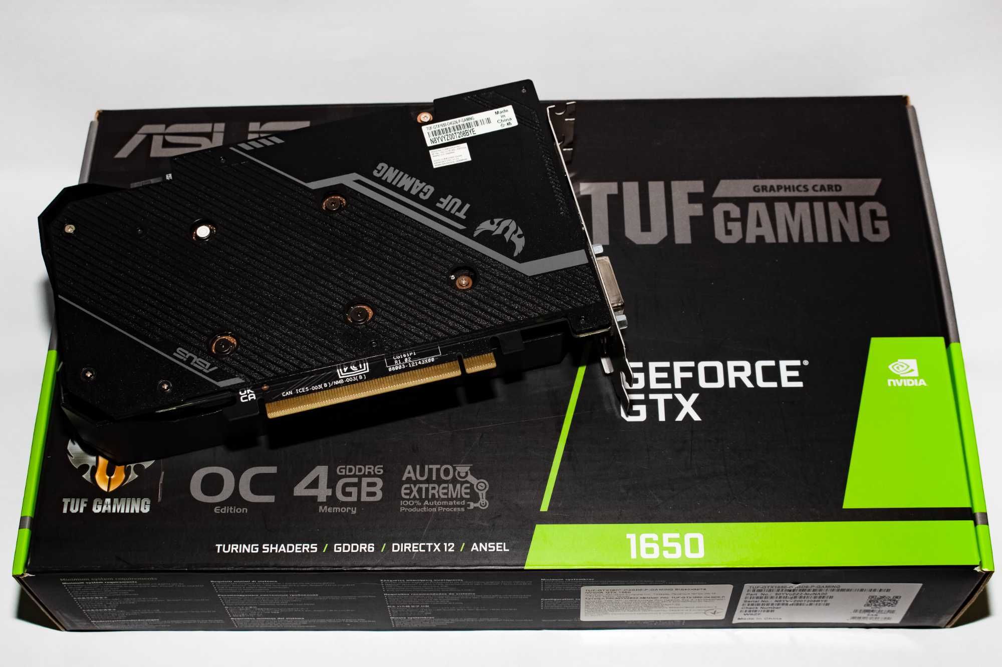 Відеокарта Asus TUF GTX 1650 GDDR6 4GB (модель з дод. живленням 6pin)