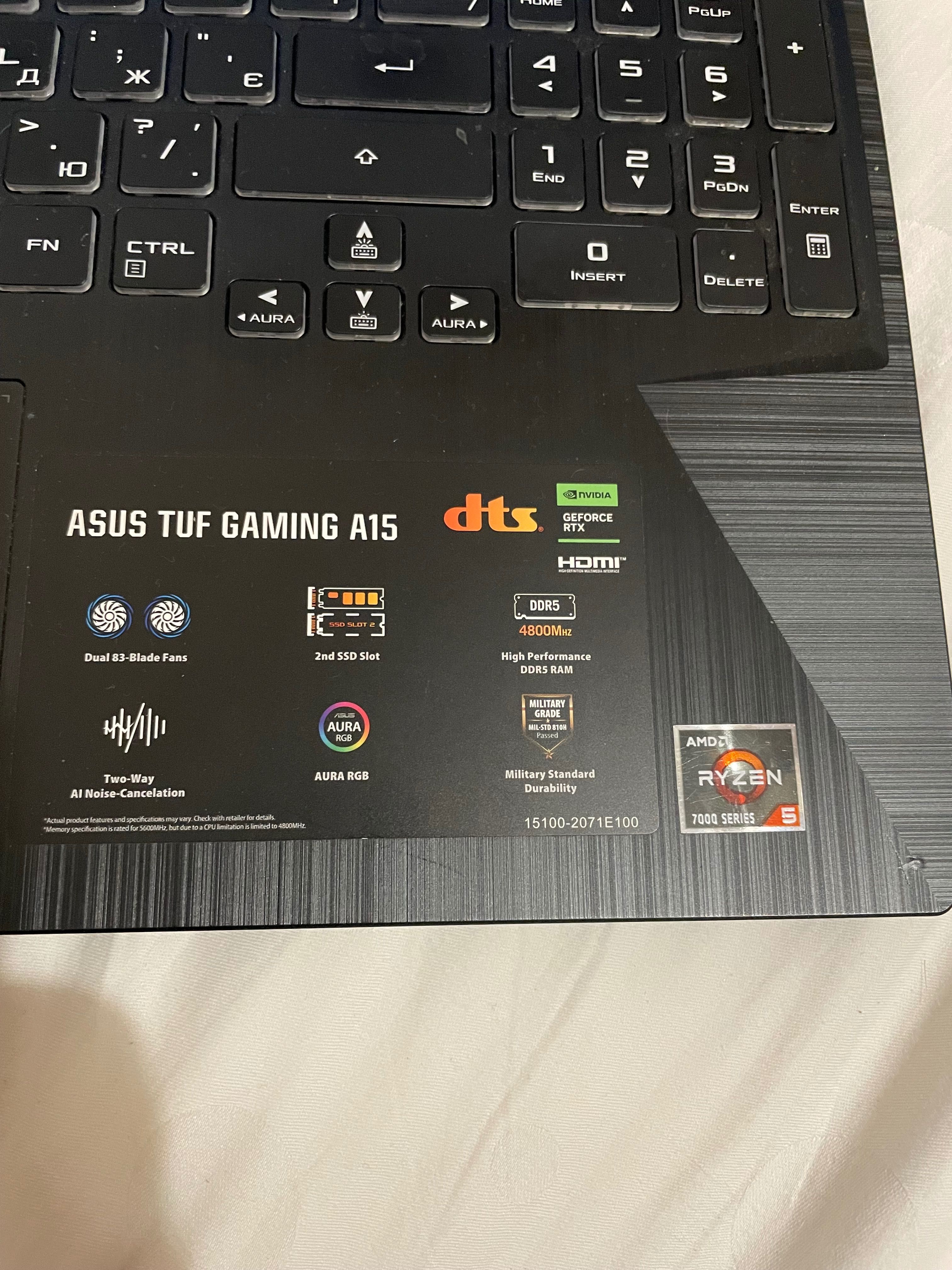 Ноутбук Asus tuf gaming a15