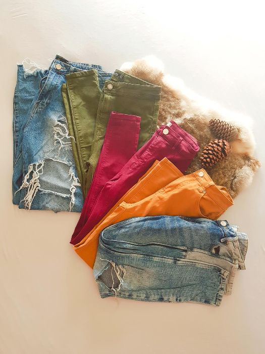 zestaw markowych ubrań,ciuchy damskie.sukienka,jeansy,spodnie damskie