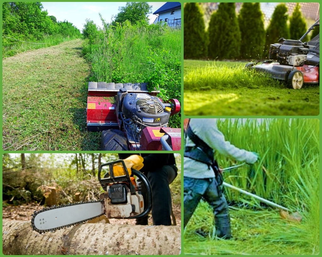 Koszenie trawy, nieużytków, bijakowa, karczowanie, usługi ogrodnicze