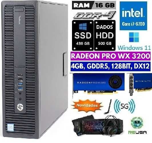 Gamer 2024 HP-G2-6ªG-i7-3.4G|16G|SSD+HDD|WX-3200-4G-D5|5G|KIT|W11